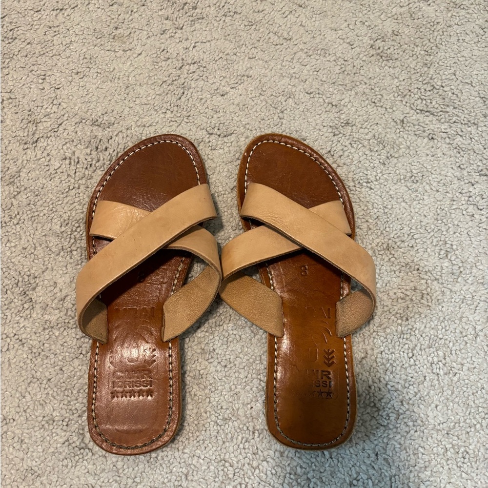 strappy tan sandles